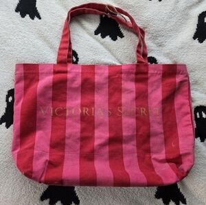 VS VICTORIA'S Secret‎ purse tote overnight bag oversized big stripe y2k vtg